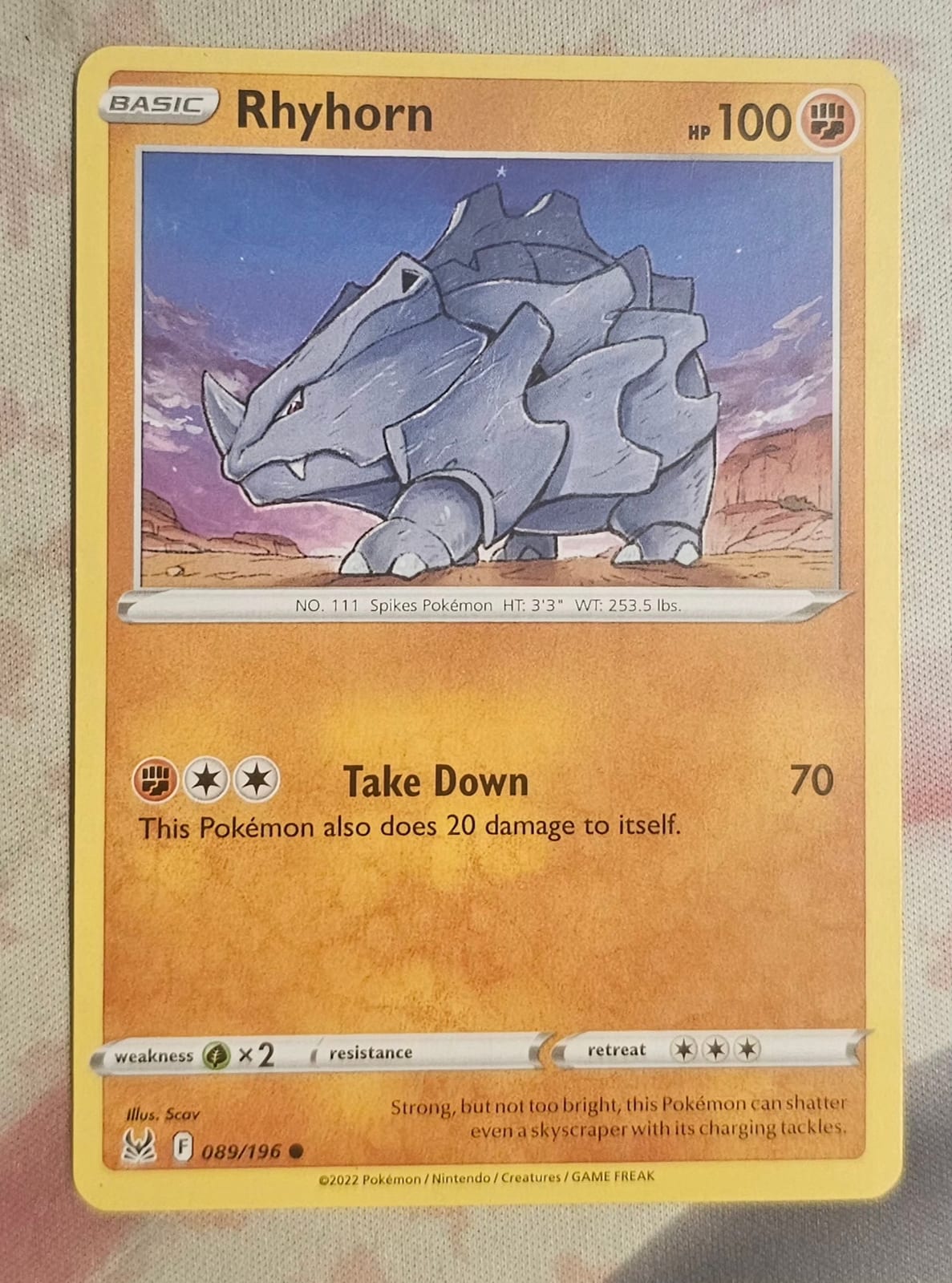 rhyhorn pokemon card value (74/142) SV Stellar Crown Reverse Holo Common TCG  Kawaii Collector Pokmon Hit Points100 HP Stage Rhyhorn - TCGmatch Chile