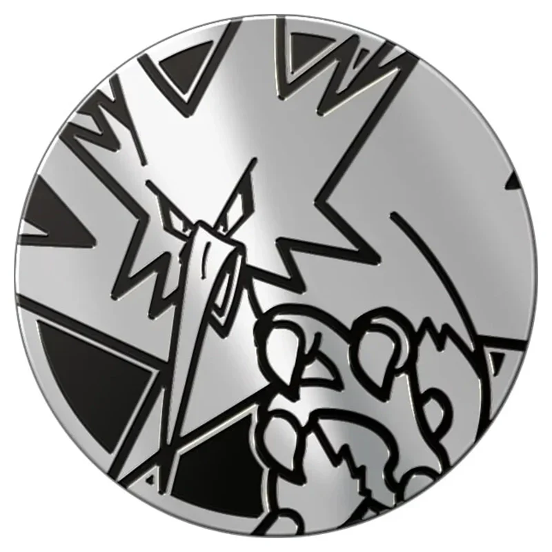 Moneda Zapdos Plateada Grande