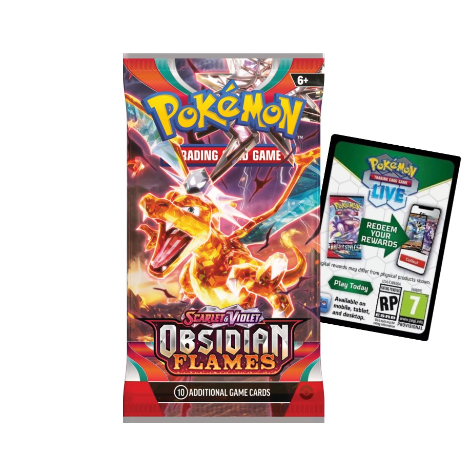 Codigos Obsidian Flames TCG Live 100 sobres online
