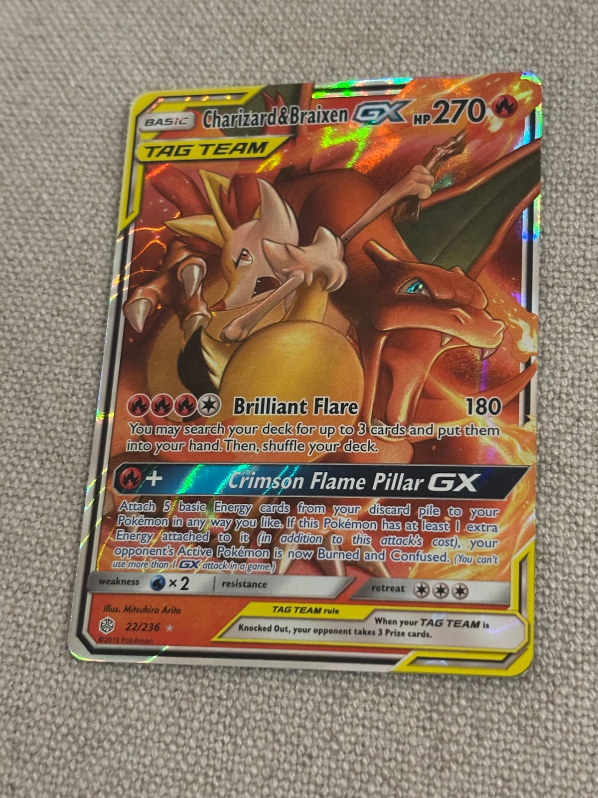 Charizard & Braixen GX Tag Team 2019