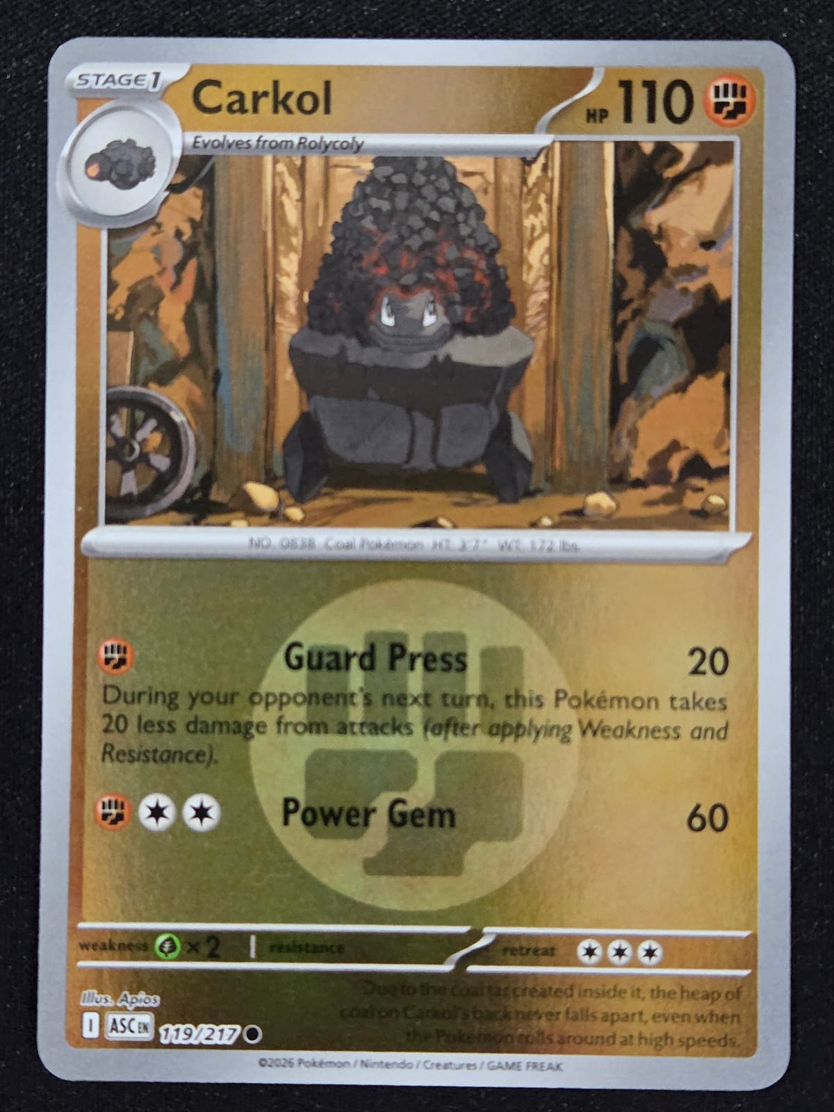 carkol pokemon card value Coalossal, Carkol, Rolycoly - 107/192 Fighting Colorless Carkol Price & Card Details