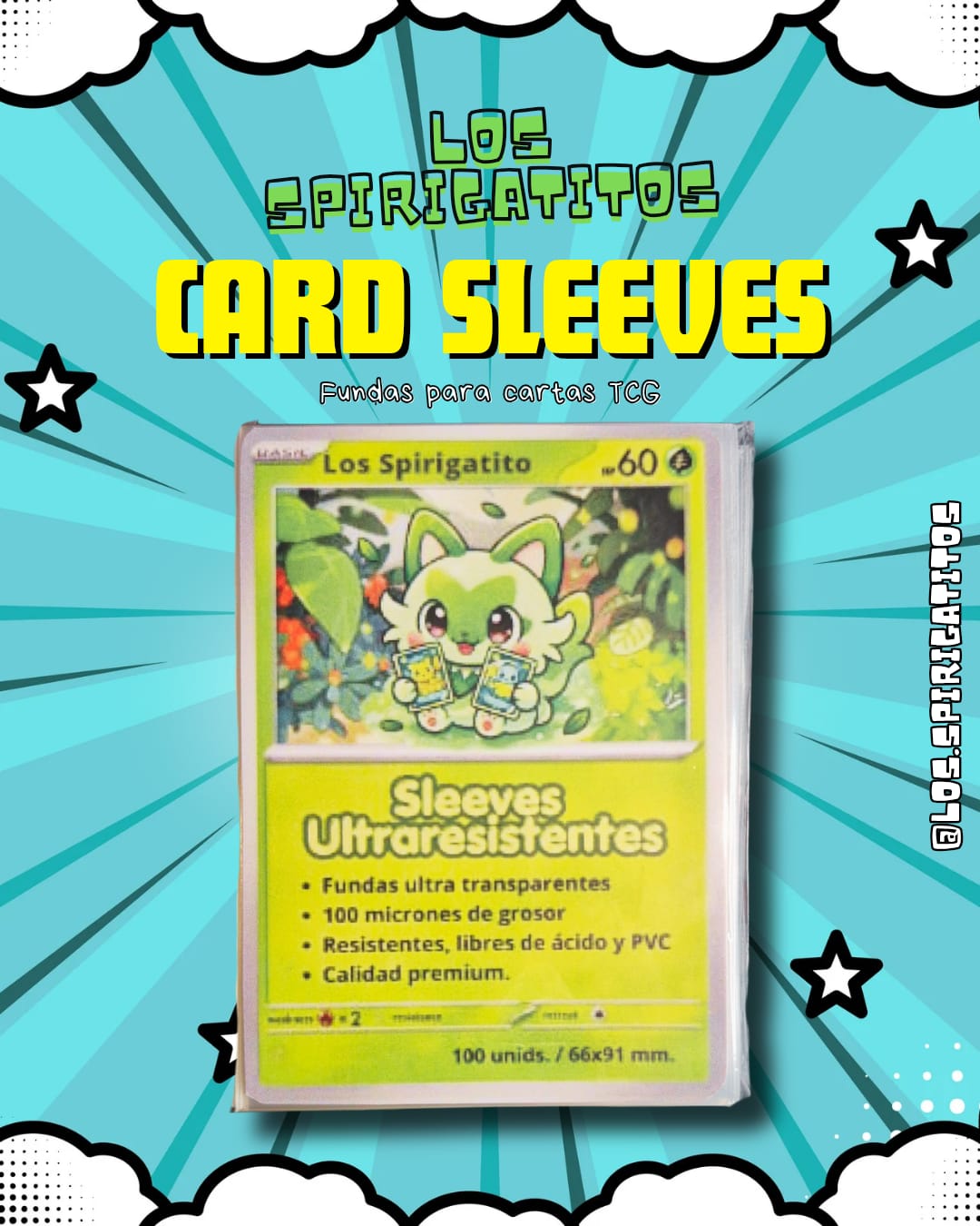 PROTECTORES FUNDAS TRANSPARENTES PARA CARTAS POKEMON