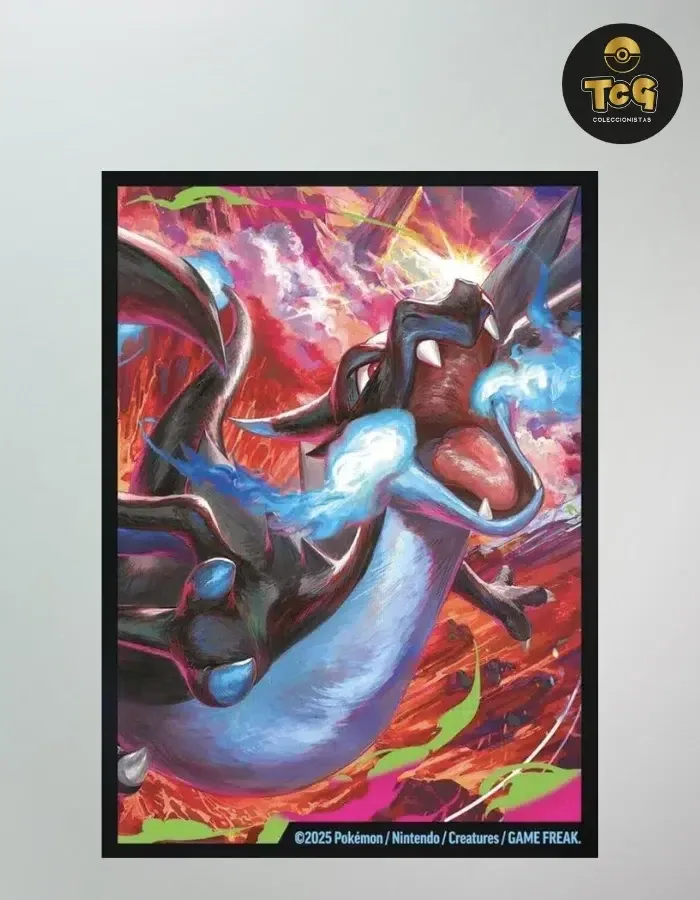 Pokemon TCG Ultra Premium Collection Card Sleeves/Fundas – Mega Charizard X (65-Pack) – Pokemon International Card Sleeves