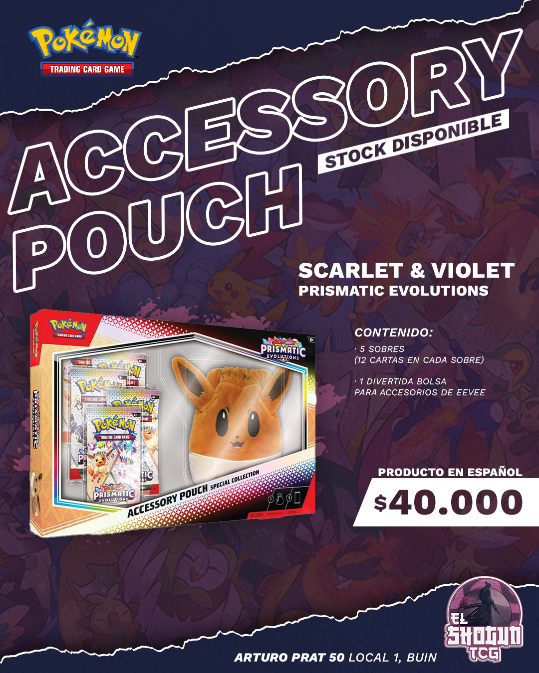 Accessory Pouch Pokemon TCG Scarlet y Violet Prismatic Evolutions (Español)