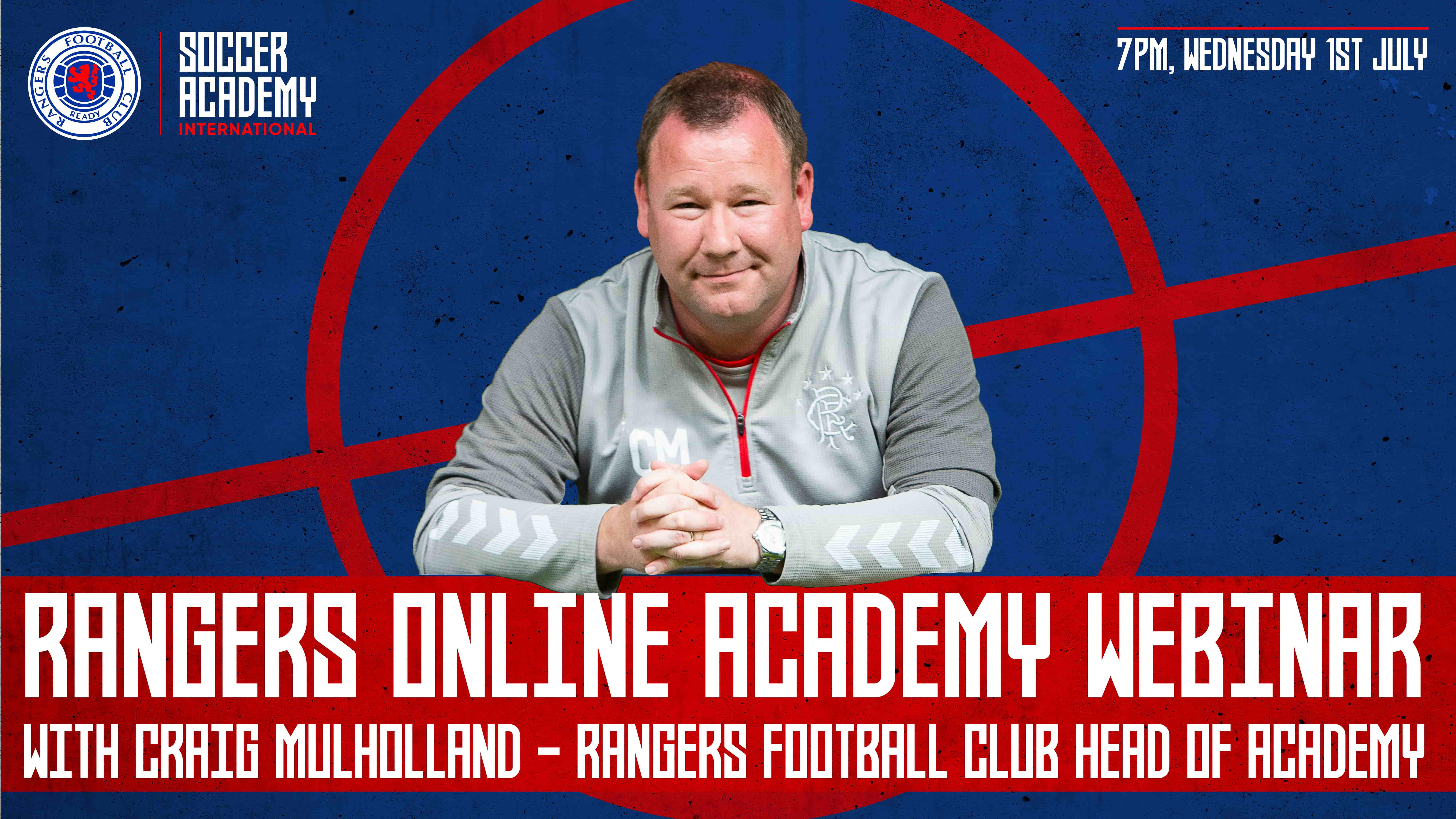 Rangers FC Head of Academy, Craig Mulholland inar The Coaching Manual