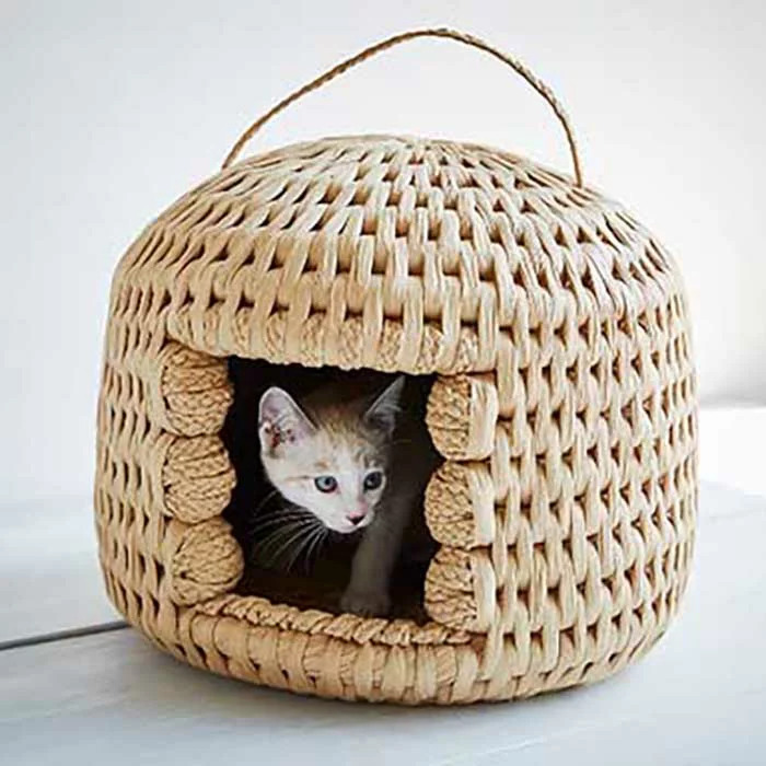 猫ちぐら ハンドメイド ねこちぐら 麻 - ペット用品