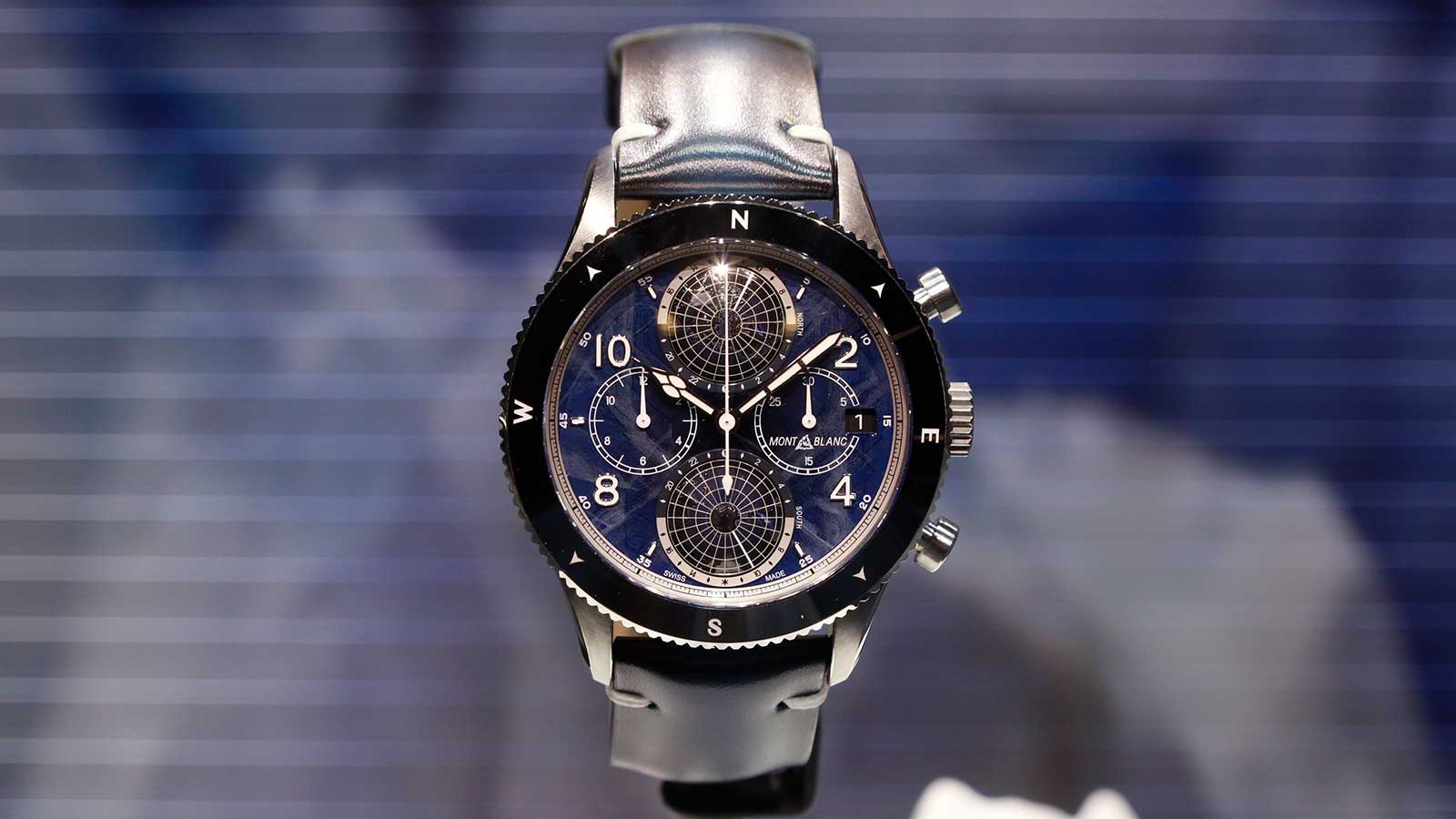 Montblanc ra mắt đồng hồ Montblanc 1858 Geosphere Chronograph 0 oxygen