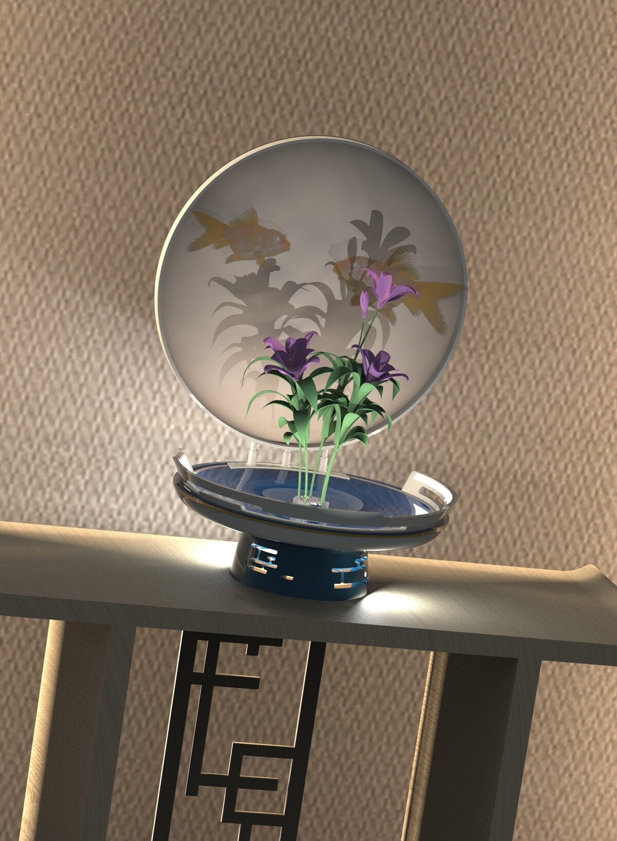 影隨花動,魚影浮現,光與靜物交織詩意時空