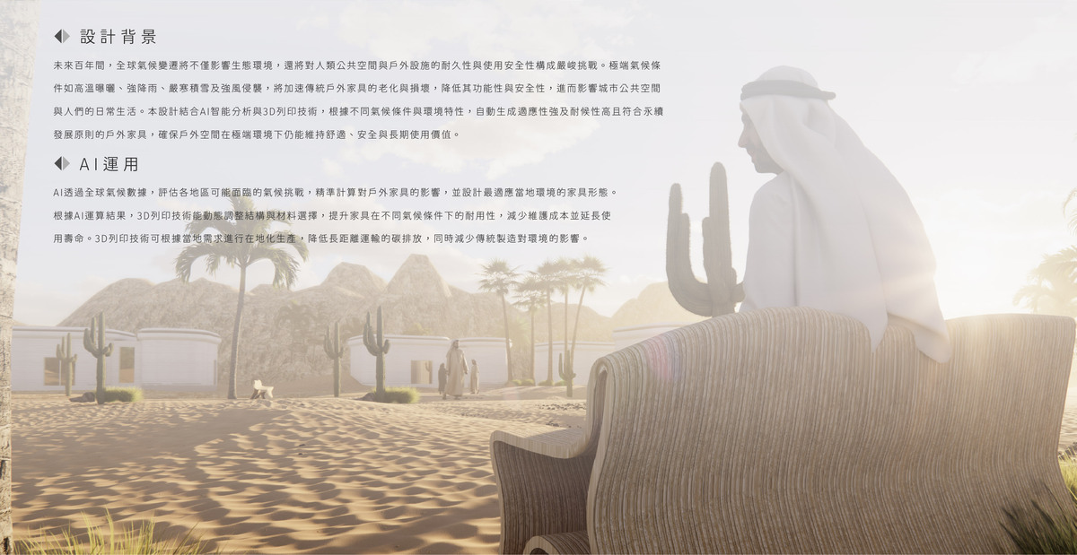 Design background, AI application description.