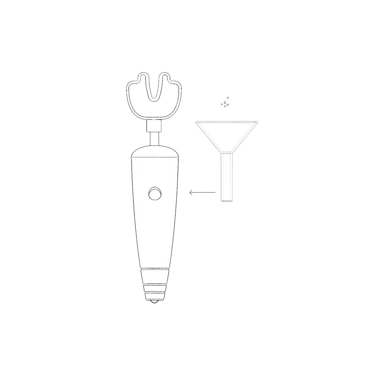 Use a funnel to load seeds into the tool