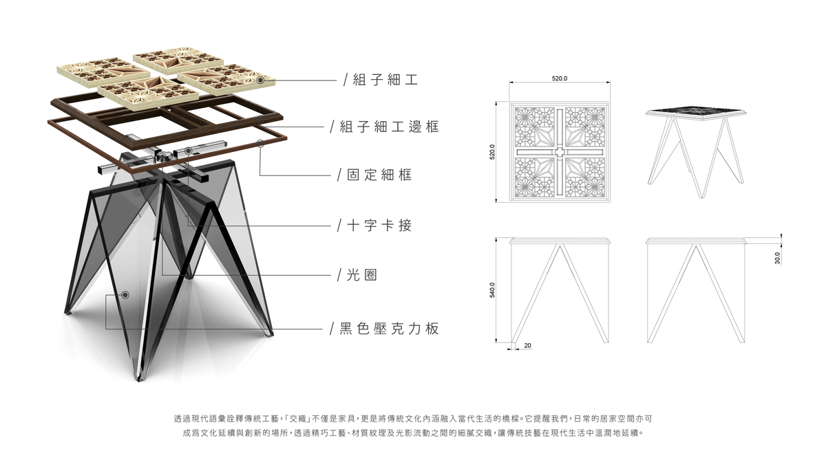 家具爆炸圖以及三視圖。