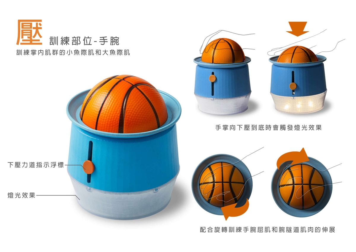 以按壓的方式,提升小臂力量和穩定度。
