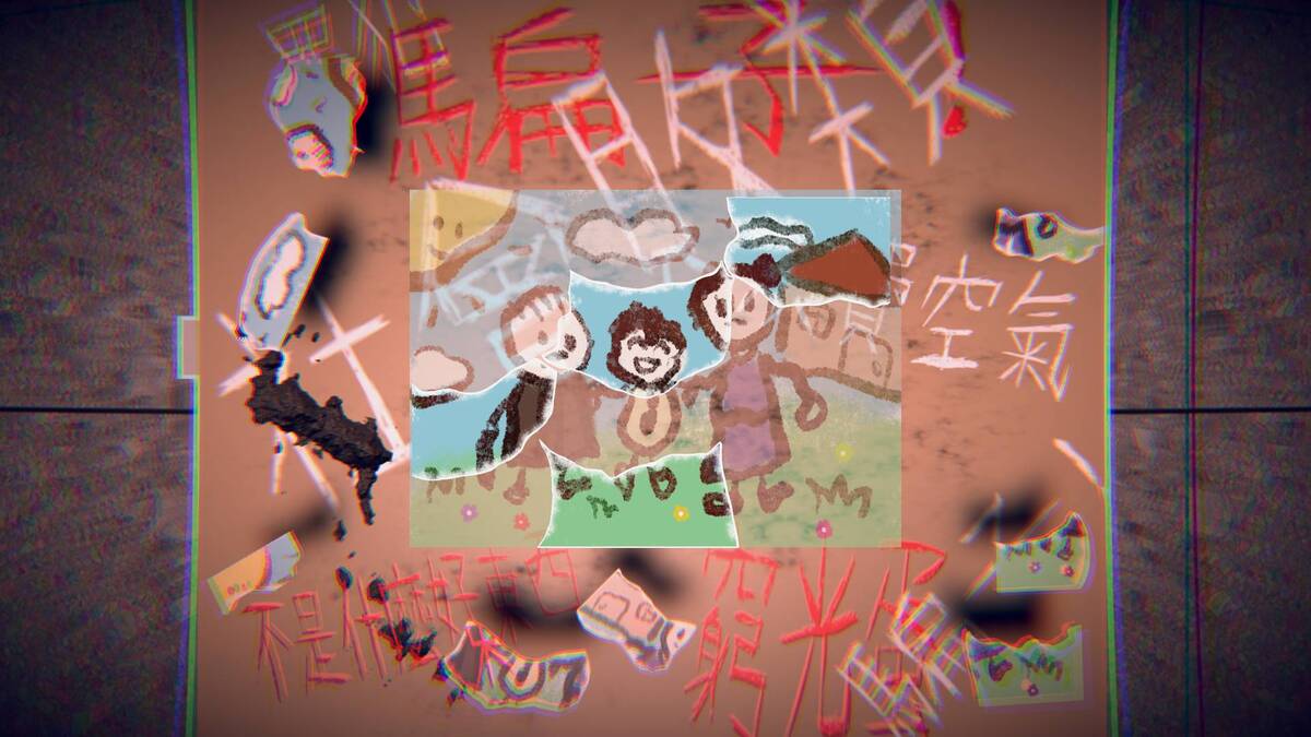 Puzzle gameplay in school scene.