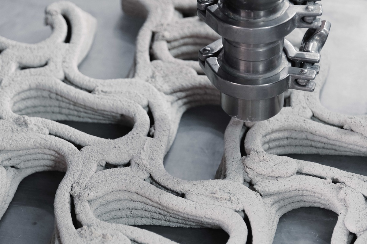 The materials used in cement 3D printing can be crushed and 100% recycled for reuse.