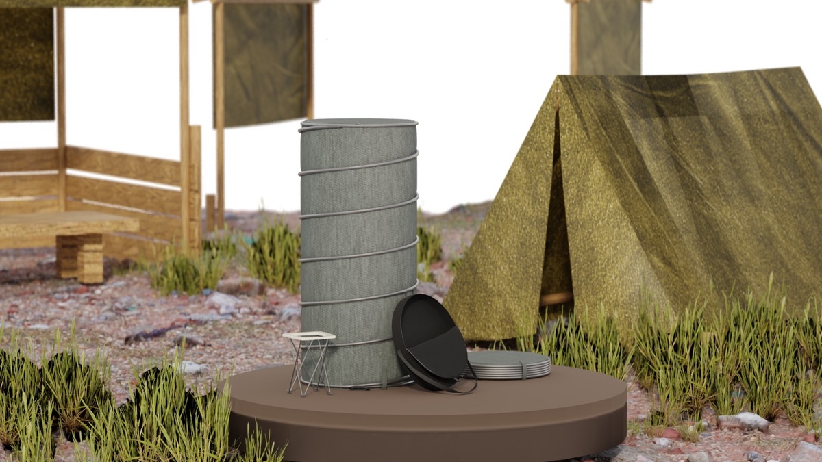 加入野營場景，擬真草地之示意圖