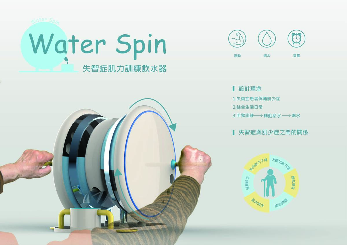 產品主視覺、設計理念、失智症與肌少症之間的關係。
