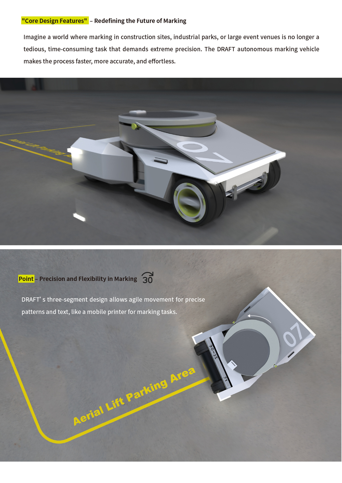 Imagine a world where marking in construction sites, industrial parks, or large event venues is no longer a tedious, time-consuming task that demands extreme precision. 