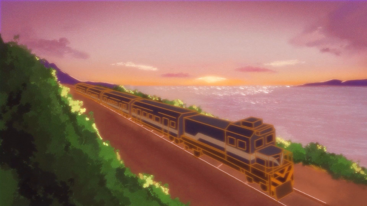 沿海行駛的列車