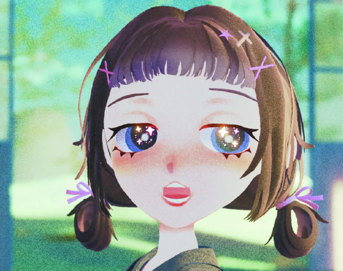 少女興奮地發現了筆記本的秘密