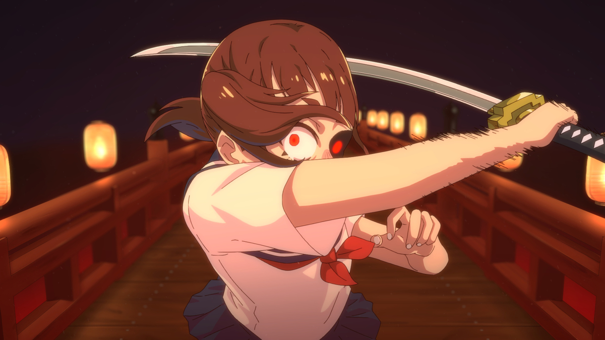 戰鬥中透露出強烈殺氣的佳奈
