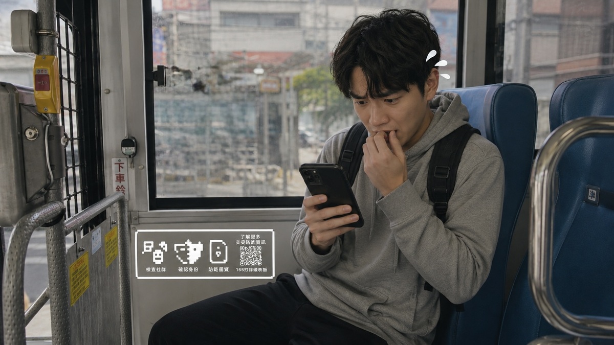網路交友見面要小心，於公共交通工具警示。