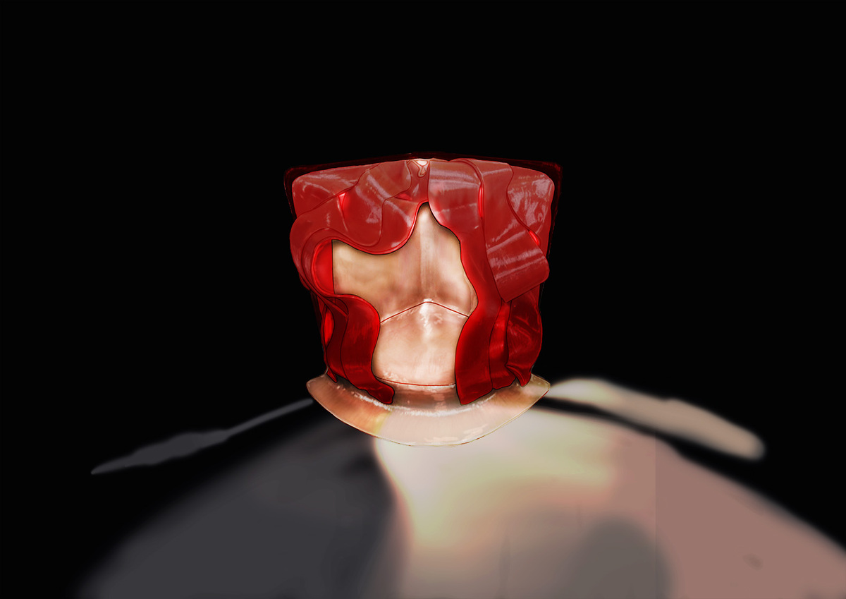 晚間開燈後，燈光穿透布幕