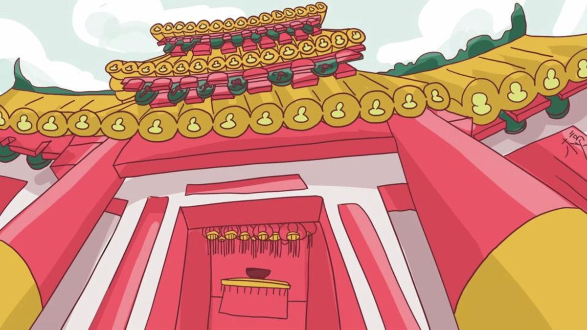 提姆抬起頭看向高聳入雲的宮廟。