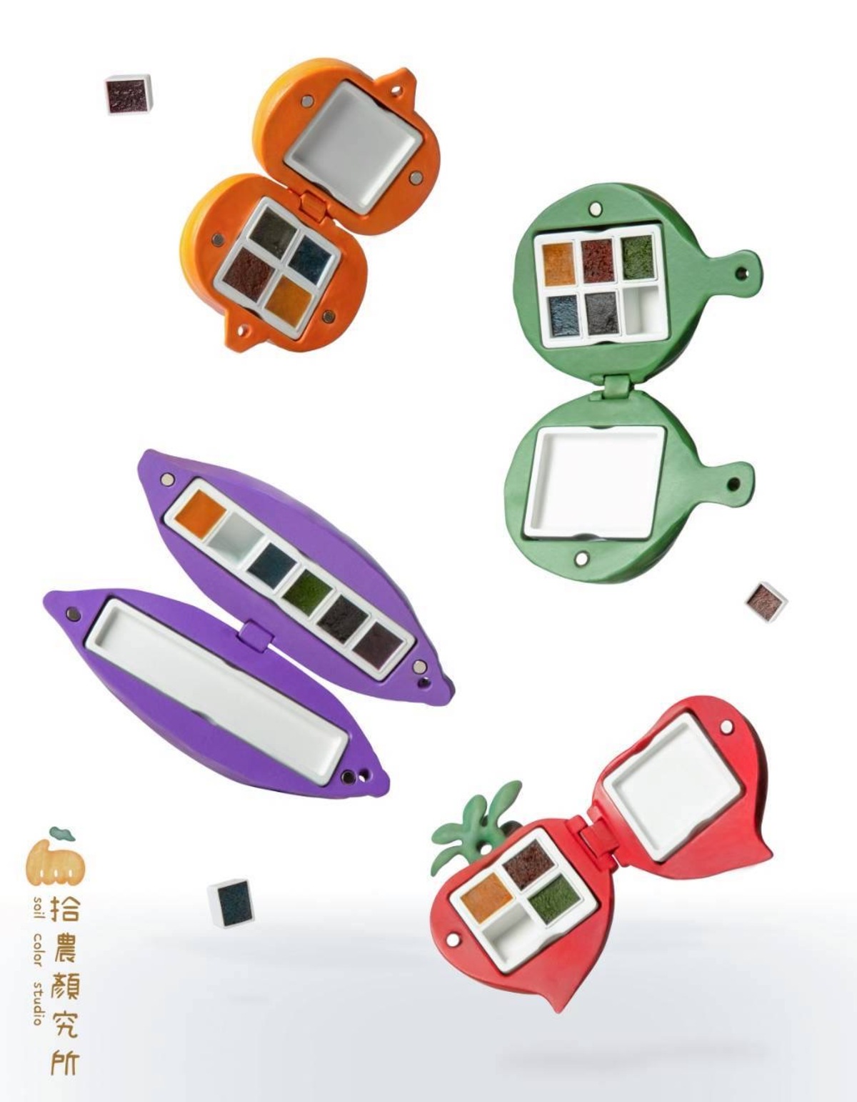 Using fruits and vegetables from the cooperative, they created matching watercolor boxes and watercolors.