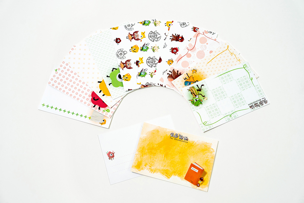 Transforming Tea Elf pressings into unique postcards, where art meets memory.