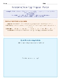 Creating an App Proposal Poster