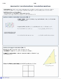 Geometric Transformations with Matrices
