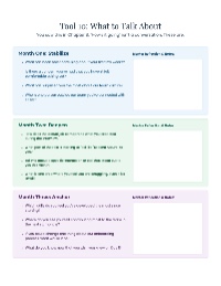 Tool 10: What to Talk About