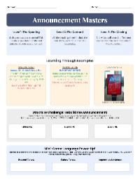 Creating Effective Announcements