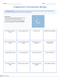 Icebreaker: Classroom Bingo