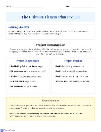Personalized Fitness Lifestyle Project