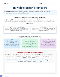 Fundamentals of Compliance