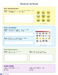 Personal Information and Daily Routines