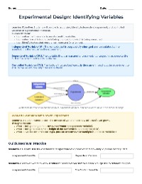 Variable Identification Scenarios