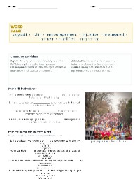 Social Justice Vocabulary Practice