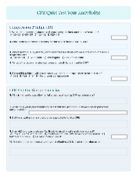 CPR Knowledge and Application