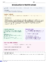 Text Structure Masters