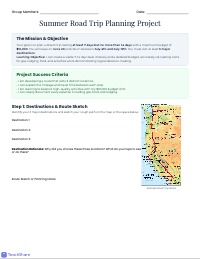 Summer Road Trip Budget Planning Project