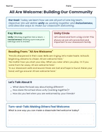 Building Unity: All Are Welcome