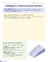 Orthographic Projections: Ramps and Stairs