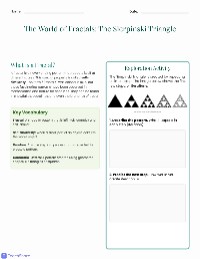 Exploring the Sierpinski Triangle