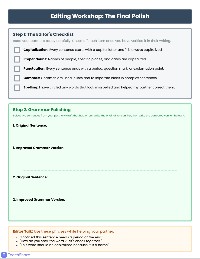 Peer Writing Workshop: Argumentative Essays