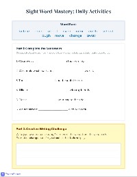 Sight Words in Stories