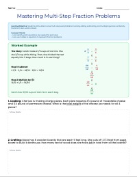 Multi-Step Fraction Word Problems