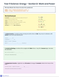 Year 9 Science: Energy Mastery Exam Worksheet
