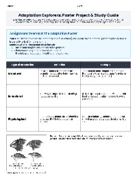 Adaptations Poster Assessment Guide
